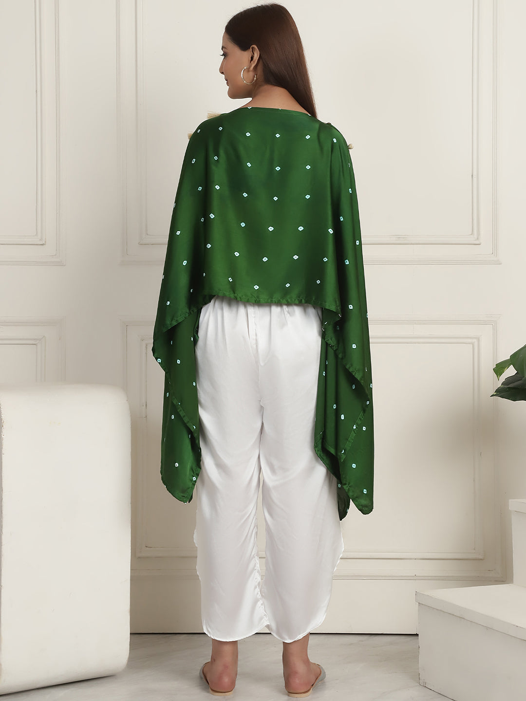 Green Bandhej With Pants