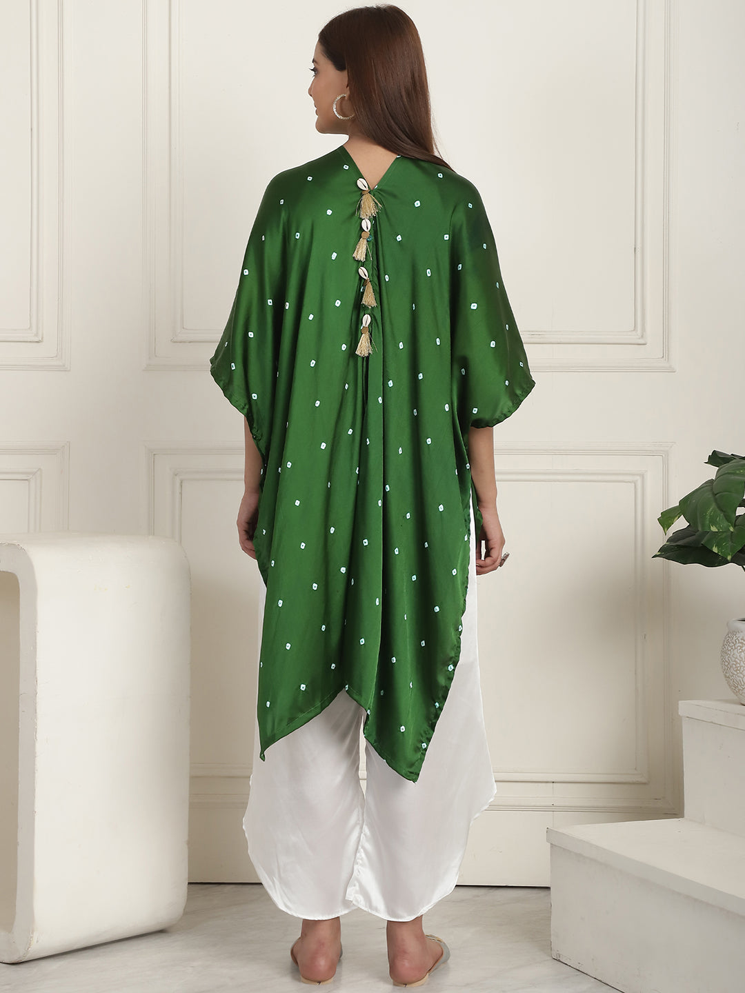 Green Bandhej With Pants