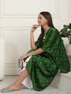 Green Bandhej With Pants