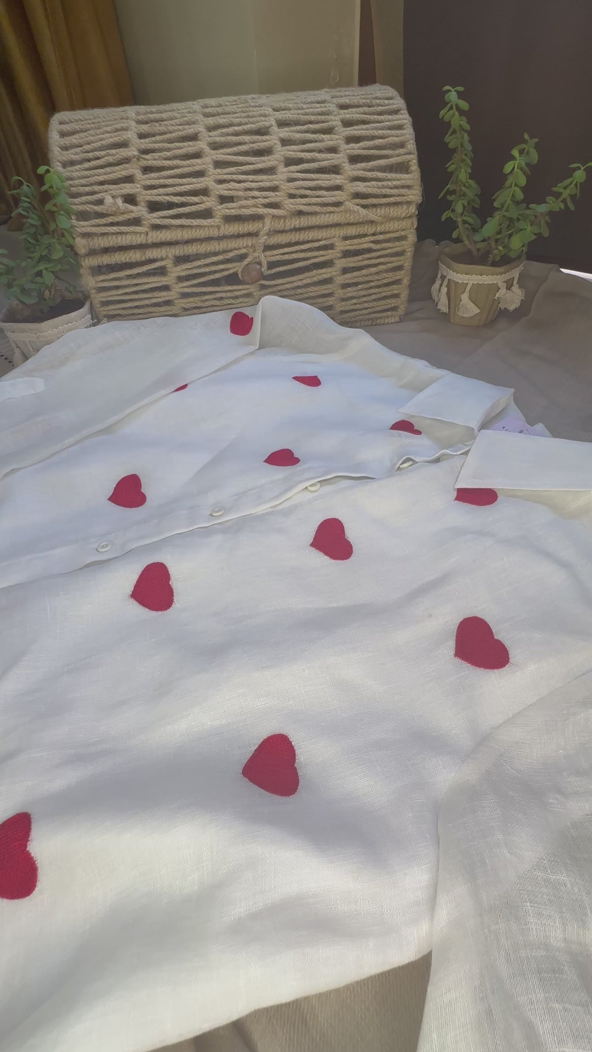 White linen ❤️ Coord set